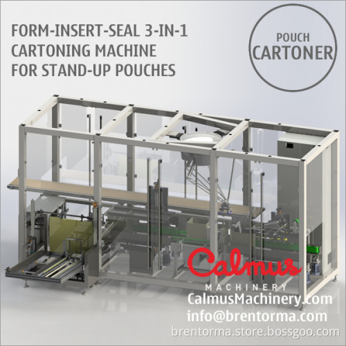 Monoblock Case Packer Cartoning Machine for Packaging Stand Up Pouches